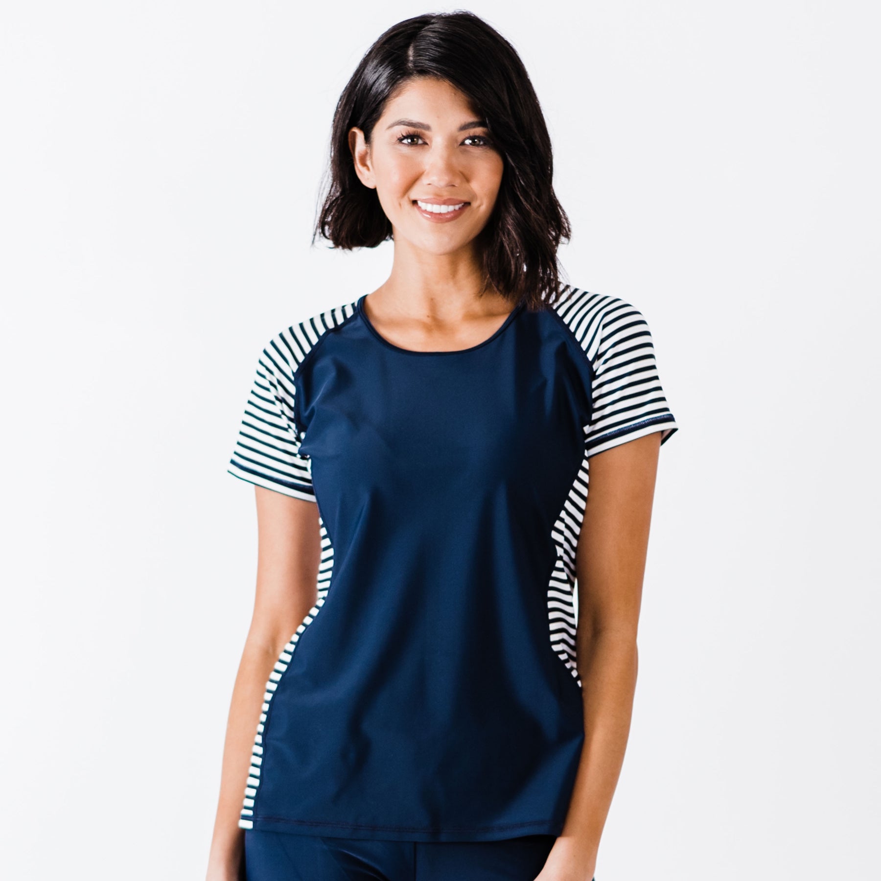 Women's Loose Fit Short Sleeve Adele Swim Top 7761306320956