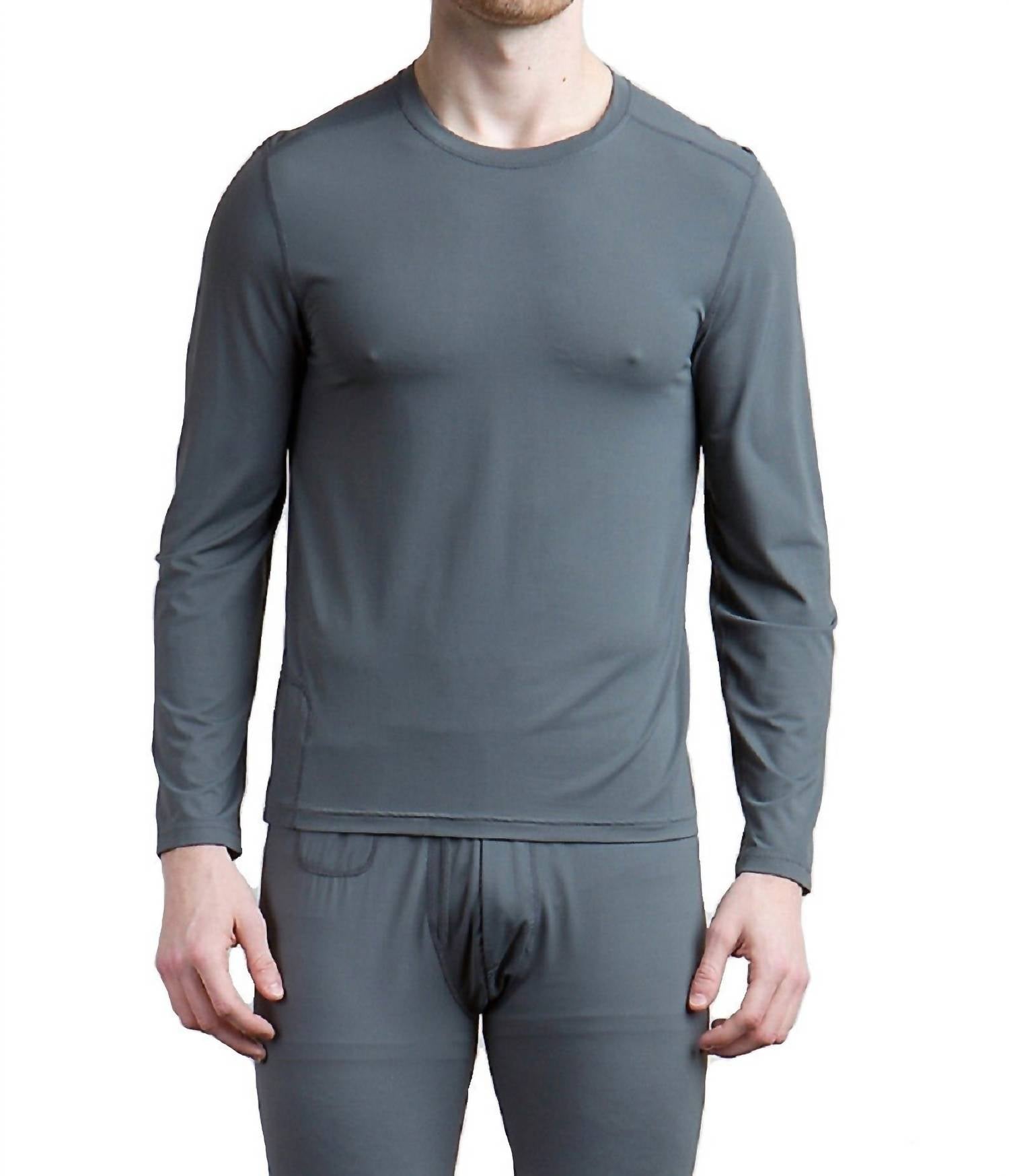 Give-N-Go Performance Base Layer Crew Tee In Dark Pebble 7263407800380