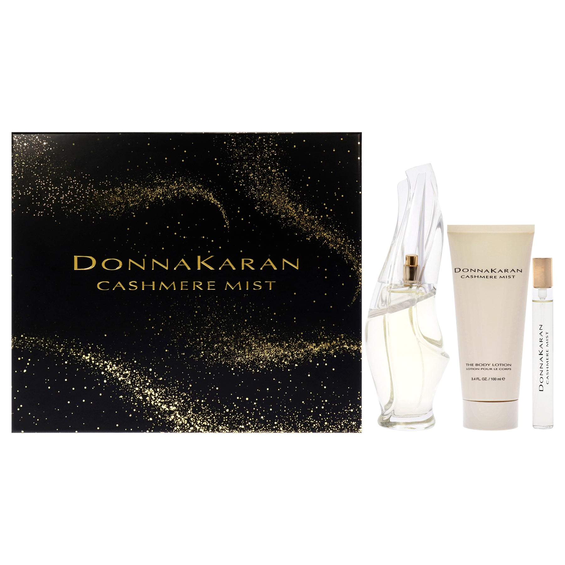 Cashmere Mist by Donna Karan for Women - 3 Pc Gift Set 3.4oz EDP Spray, 0.34oz EDP Spray, 3.4oz Body Lotion 7830655729724