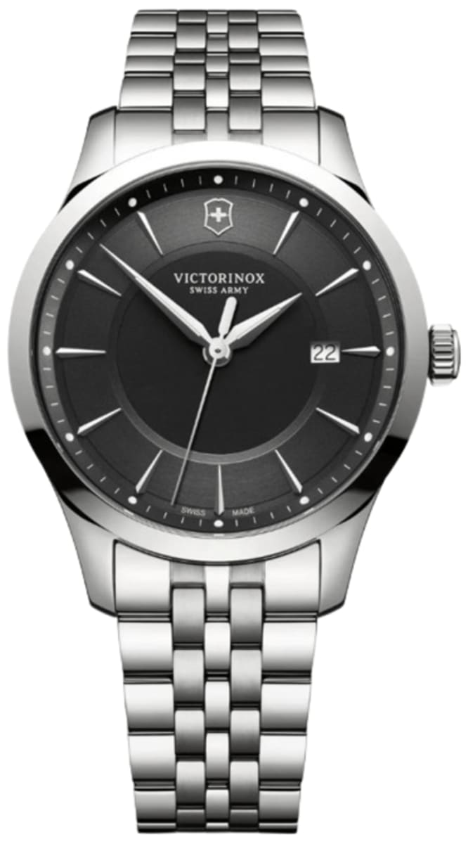 Victorinox Swiss Army Alliance Quartz Black Dial Steel Men's Watch 241801