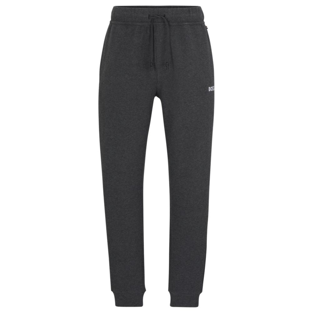Cotton-blend waffle tracksuit bottoms with logo