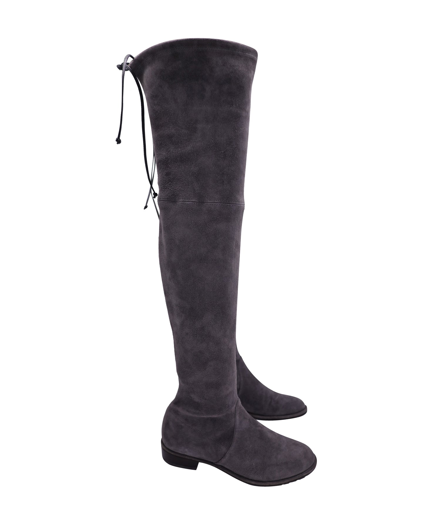 Stuart Weitzman Lowland Knee Length Boots in Grey Suede