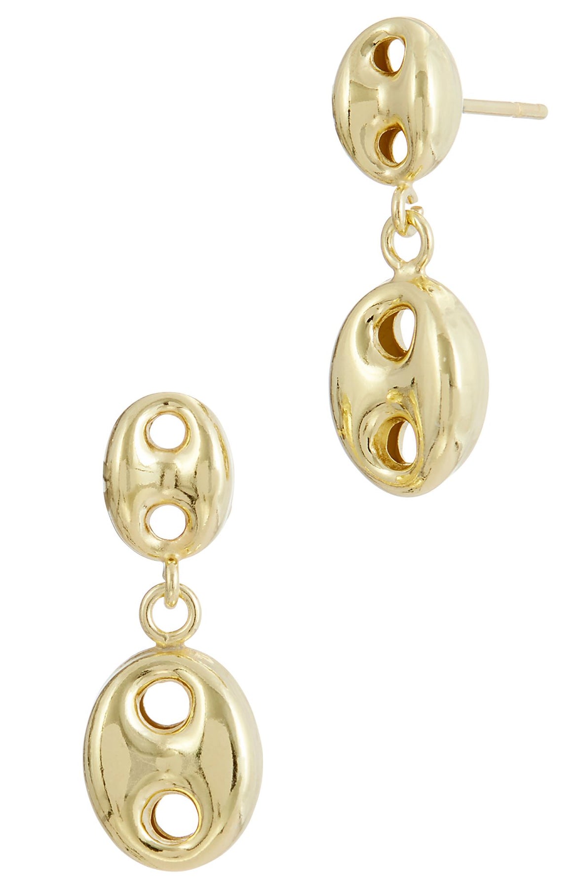 GOLD PLATED LINK EARRINGS 7808558596156