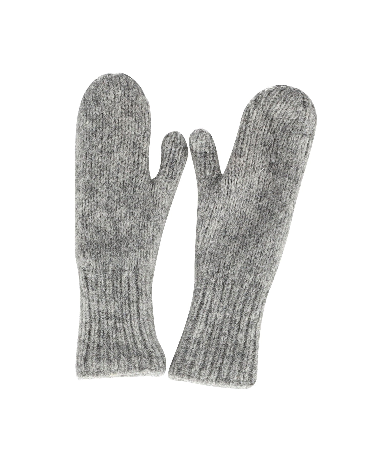 Acne Studios Adini Mittens in Grey Alpaca 7802225164348