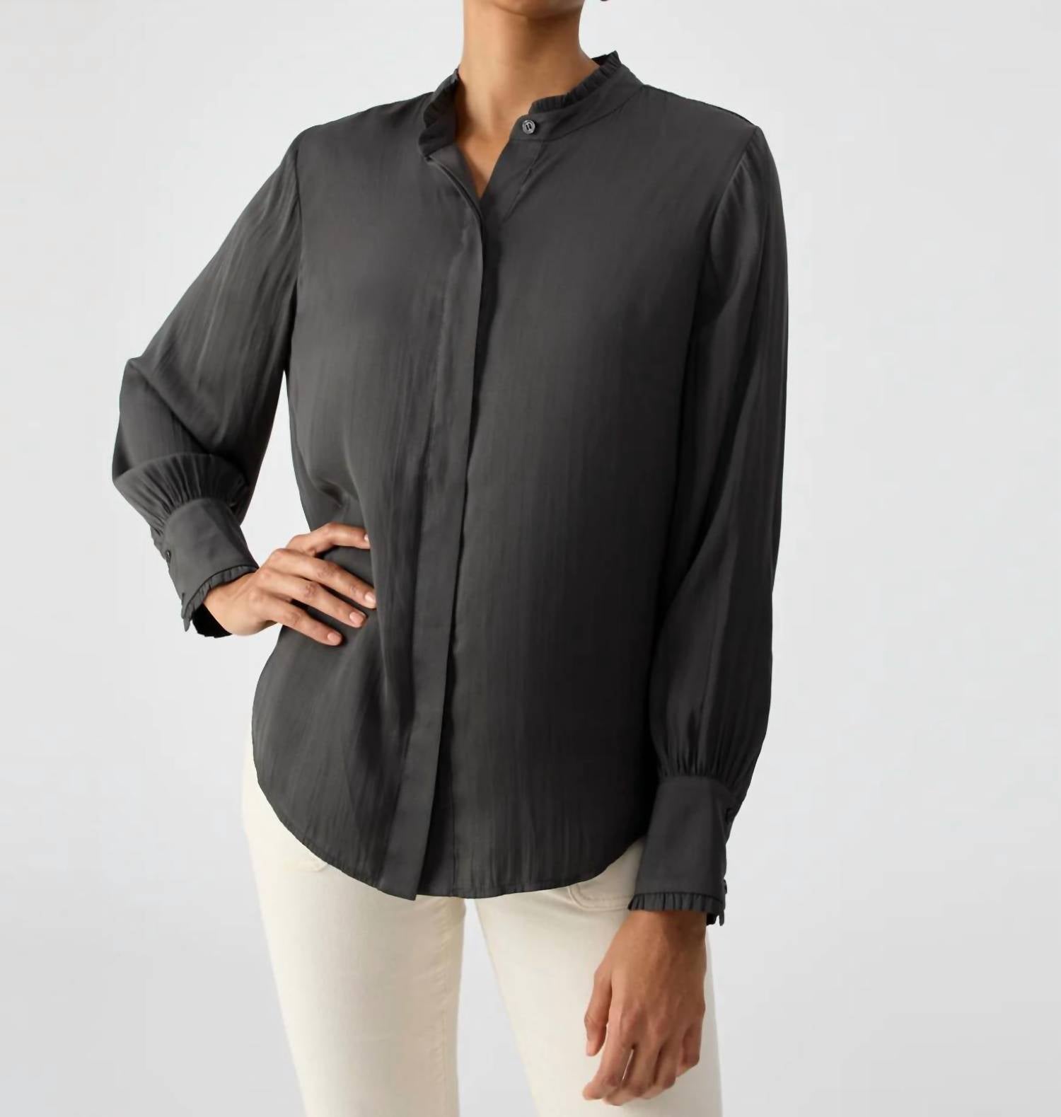 Feeling Good Sateen Shirt In Magnet