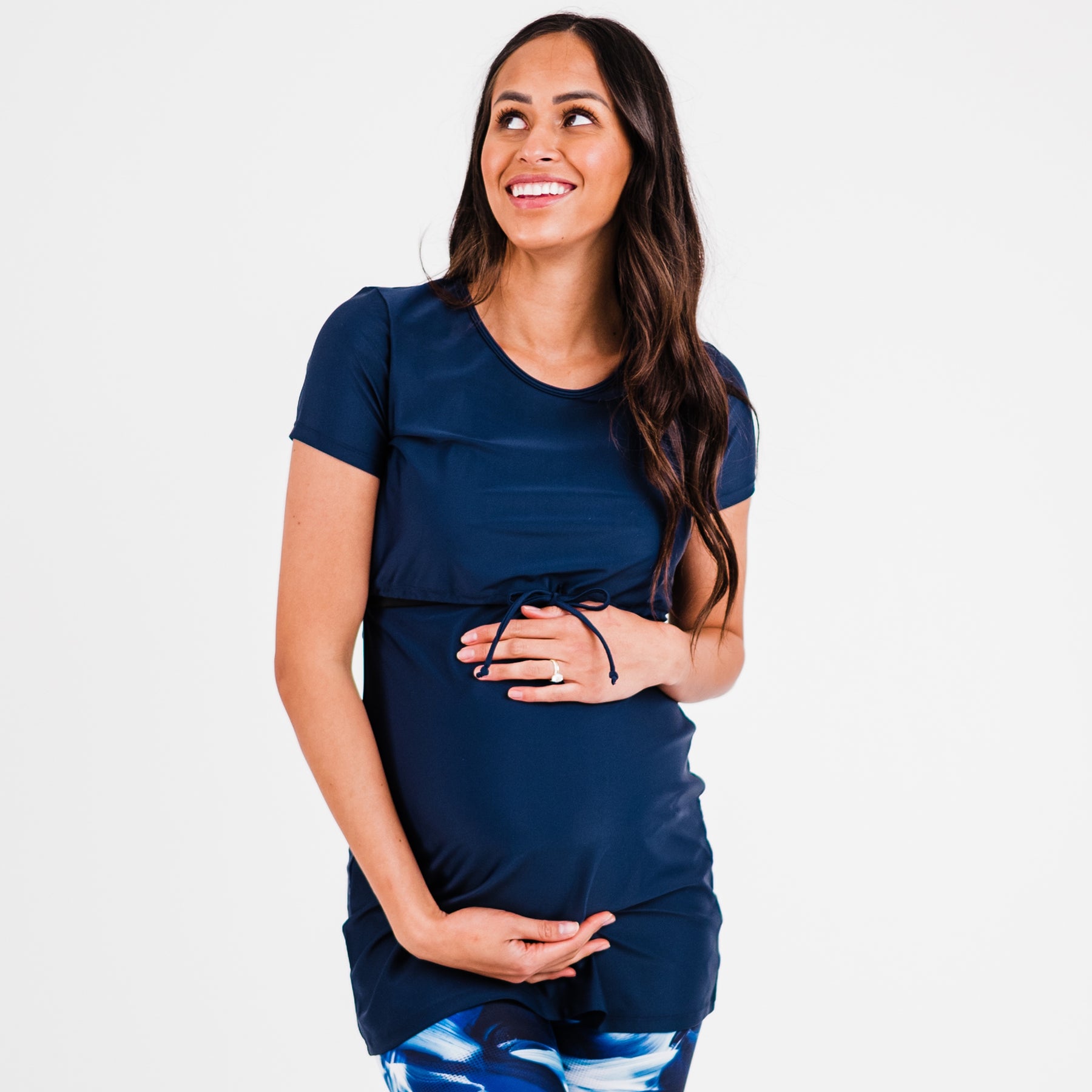 Women's Plus Nikki Nursing and Maternity Short Sleeve Swim Tunic 7761302978620