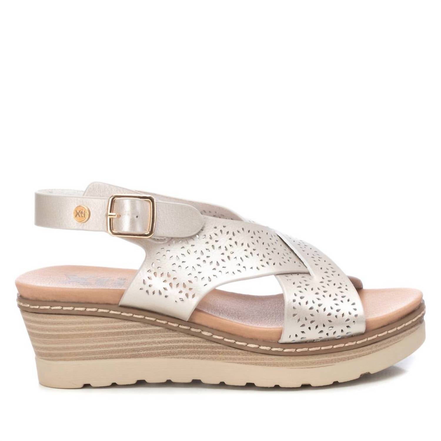 Women's Wedge Sandals In Gold