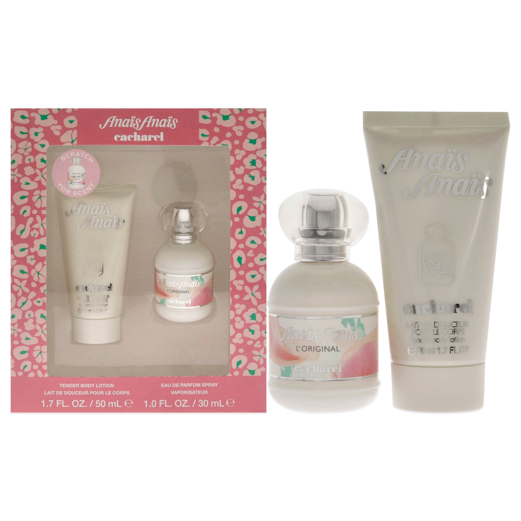 Anais Anais LOriginal by Cacharel for Women - 2 Pc Gift Set 1oz EDP Spray, 1.7oz Tender Body Lotion