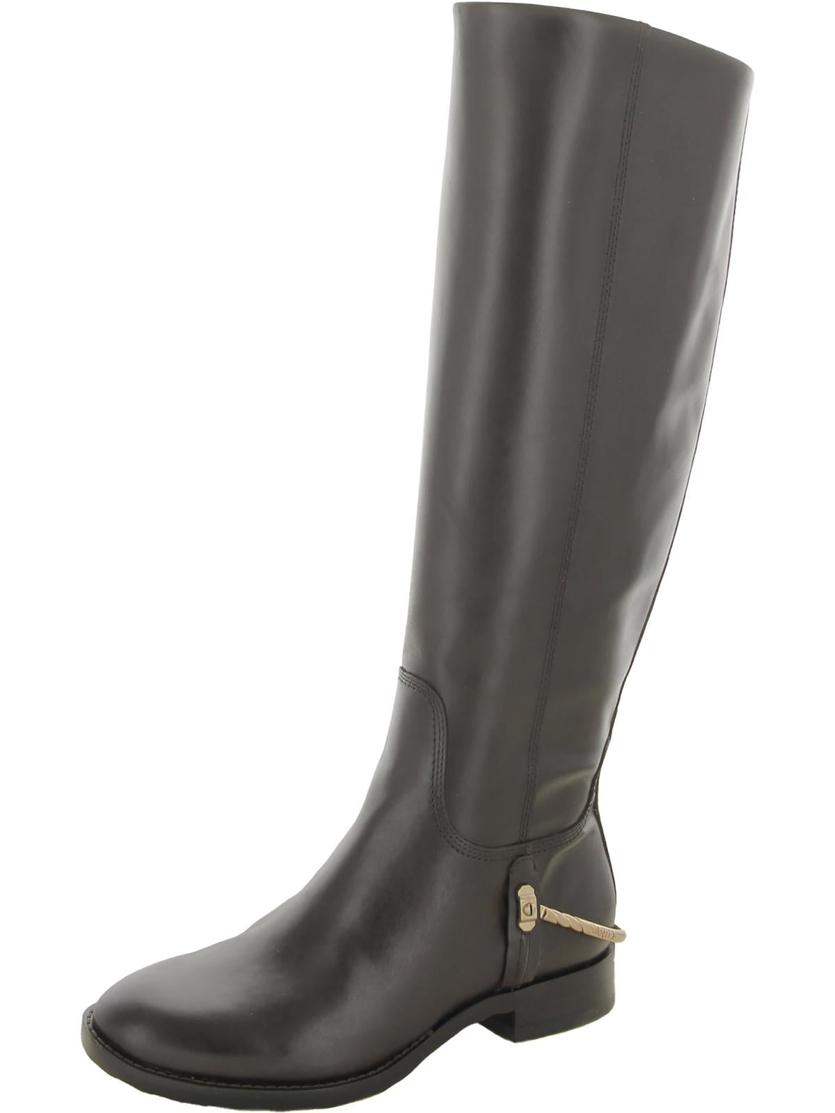 Lindy Womens Leather Round Toe Knee-High Boots