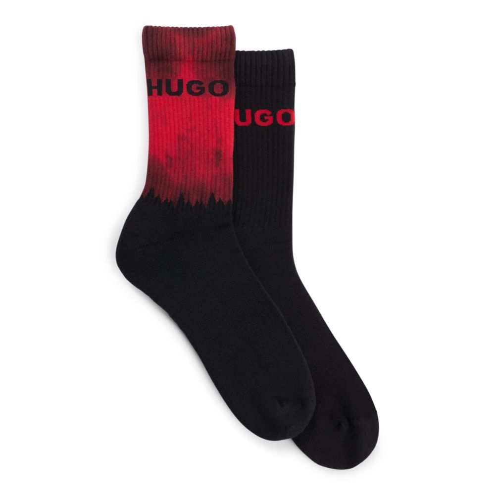 Two-pack of short-length socks with logo details