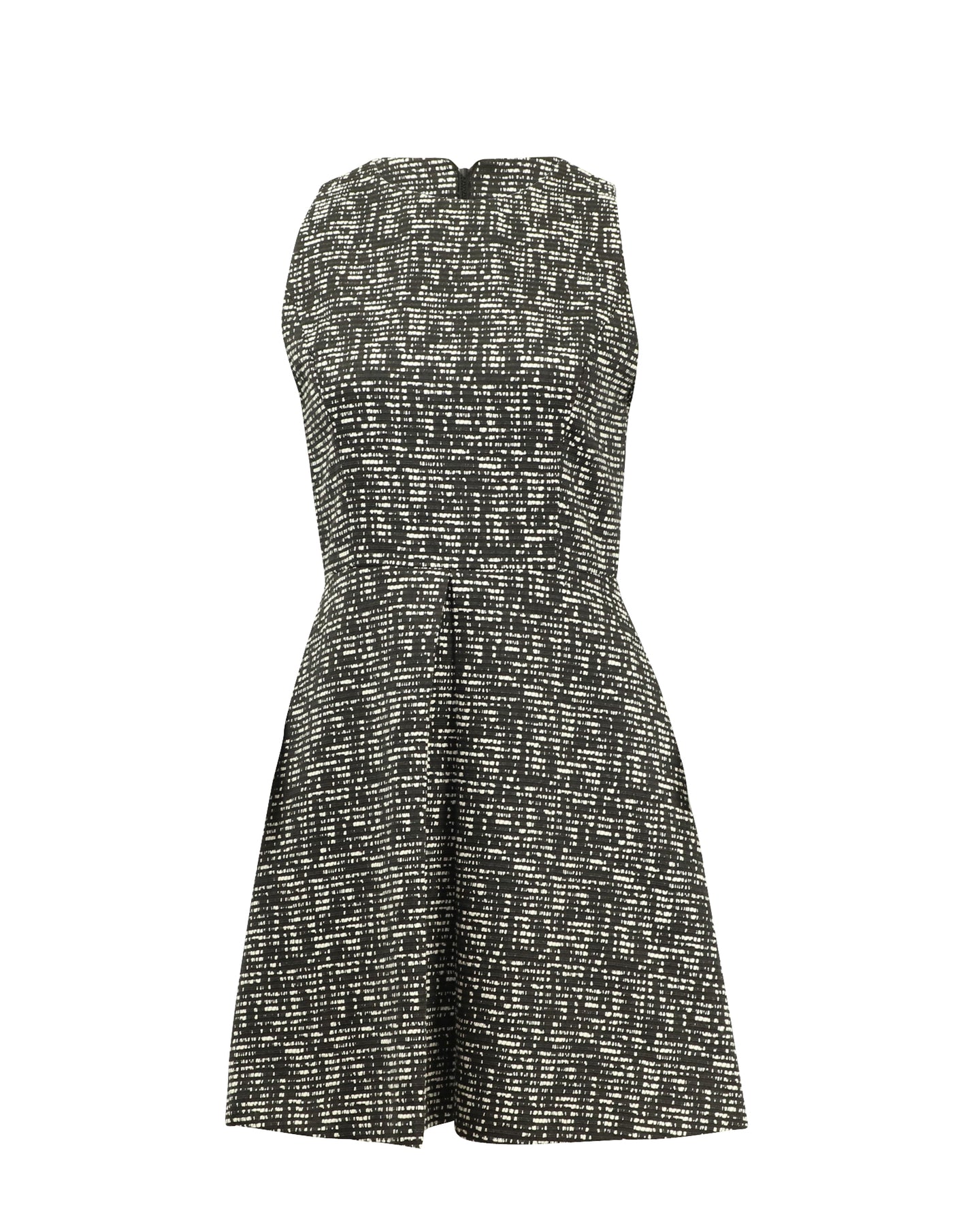 Alice + Olivia Janette Tweed Dress in Black Cotton