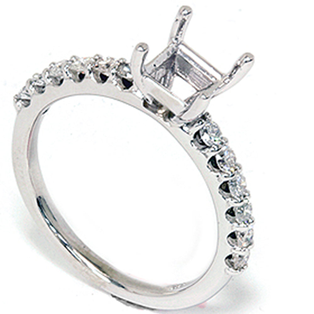 1/2ct Half Eternity Diamond Ring Setting 14K White Gold 7688261828668