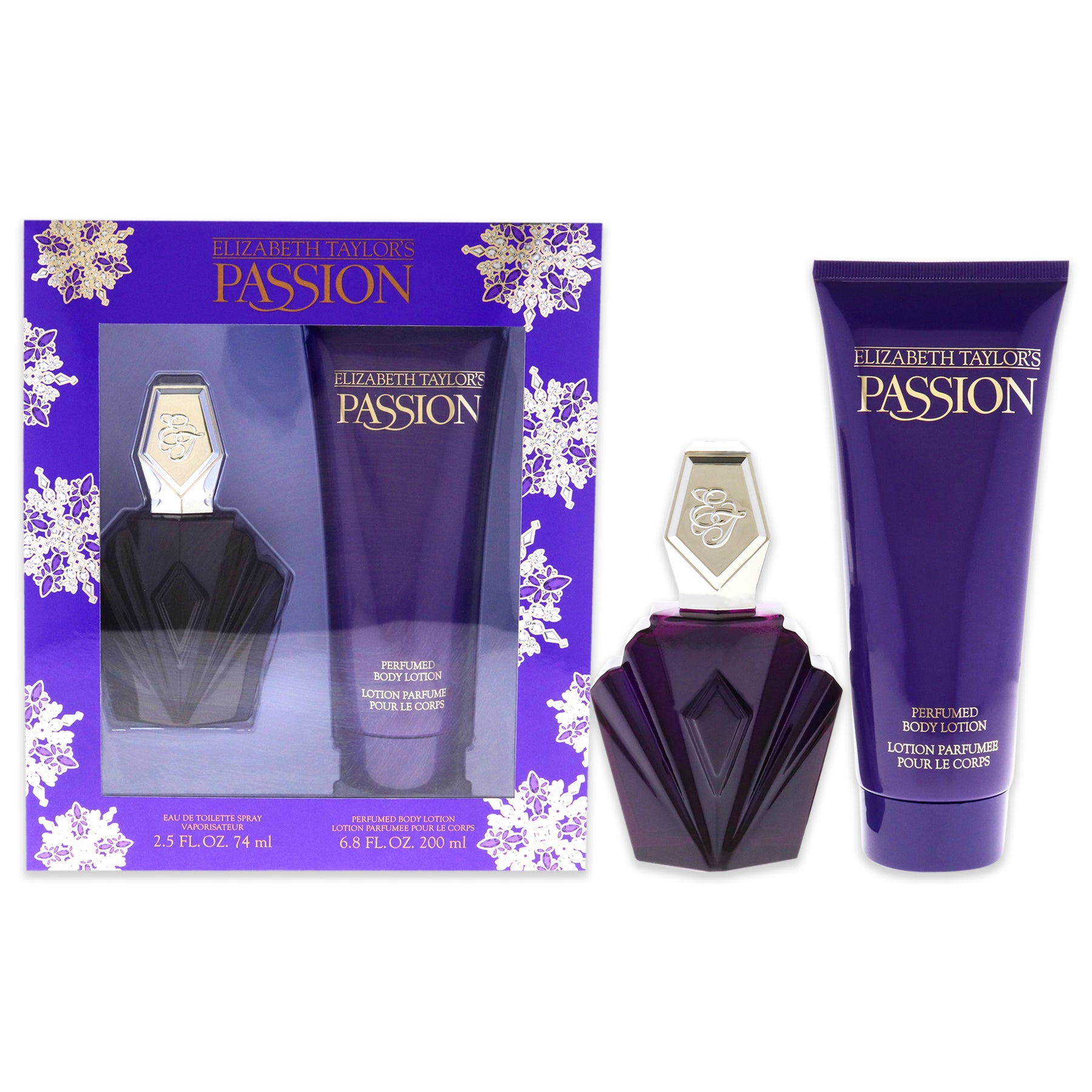 Passion by Elizabeth Taylor for Women - 2 Pc Gift Set 2.5oz EDT Spray, 6.8oz Perfumed Body Lotion 7830780543036