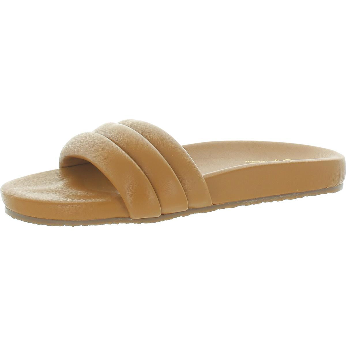 Low Key Leather Slip On Slide Sandals