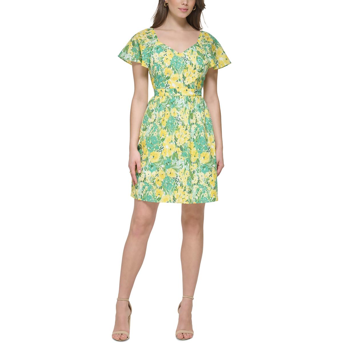 Mini Eyelet Fit & Flare Dress