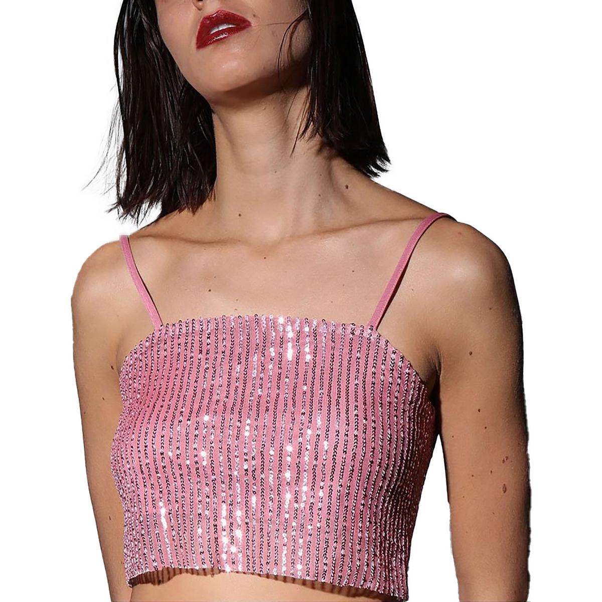 Sequined Cropped Shell