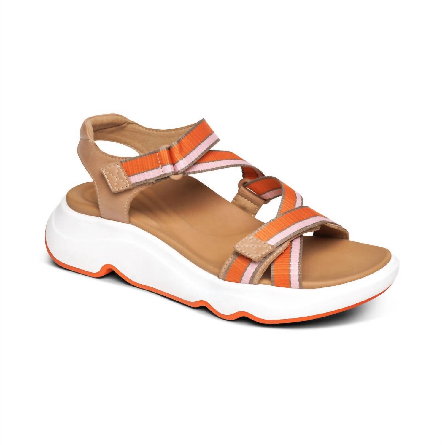 Marz Adjustable Sport Sandal In Camel 7745067909180