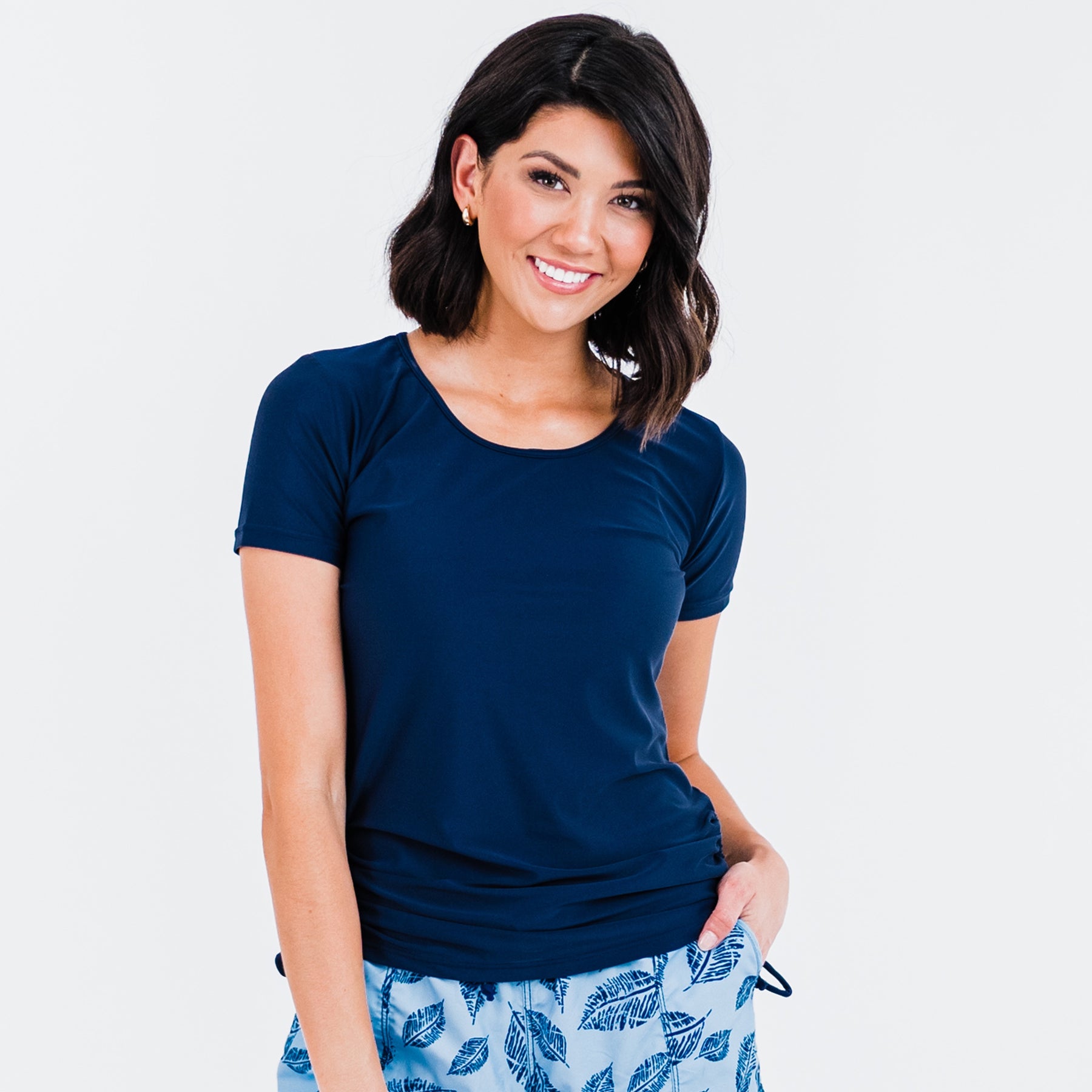 Women's Short Sleeve Adele Swim Top 7761310351420