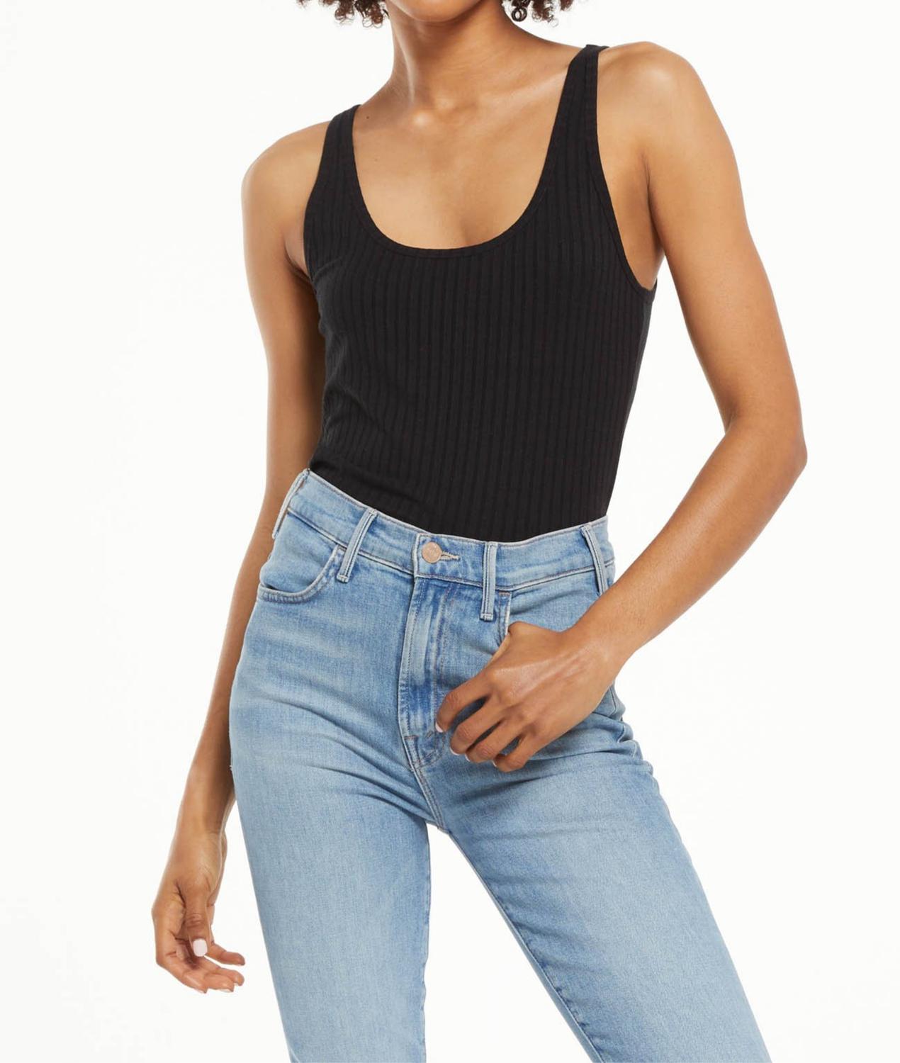 Wfh Rib Tank In Black