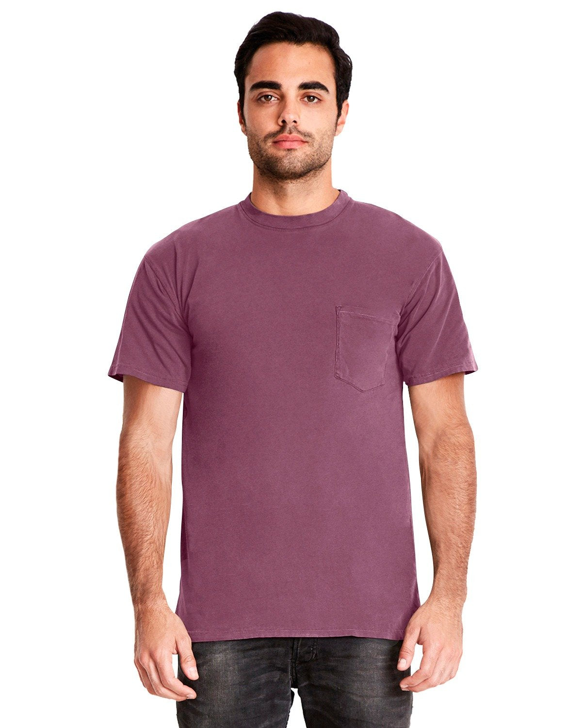 Next Level Apparel Men's Adult Inspired Dye Crew with Pocket