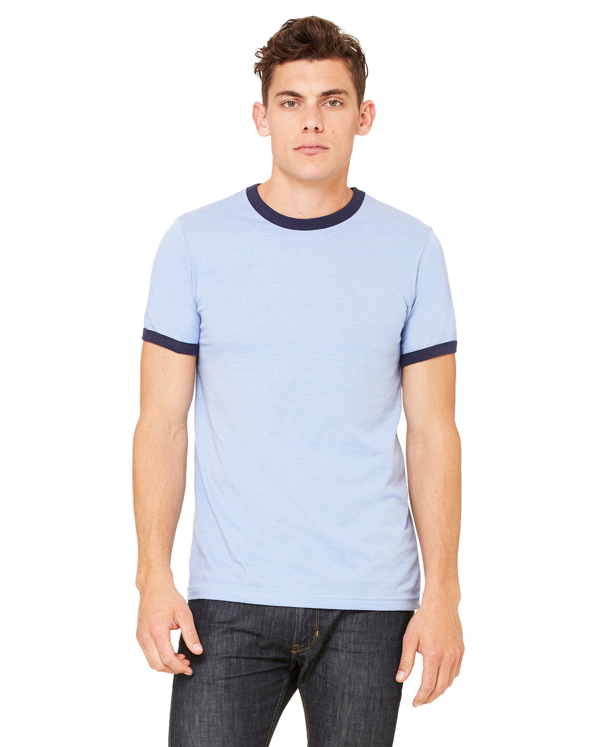 BELLA + CANVAS Men's Jersey Short-Sleeve Ringer T-Shirt