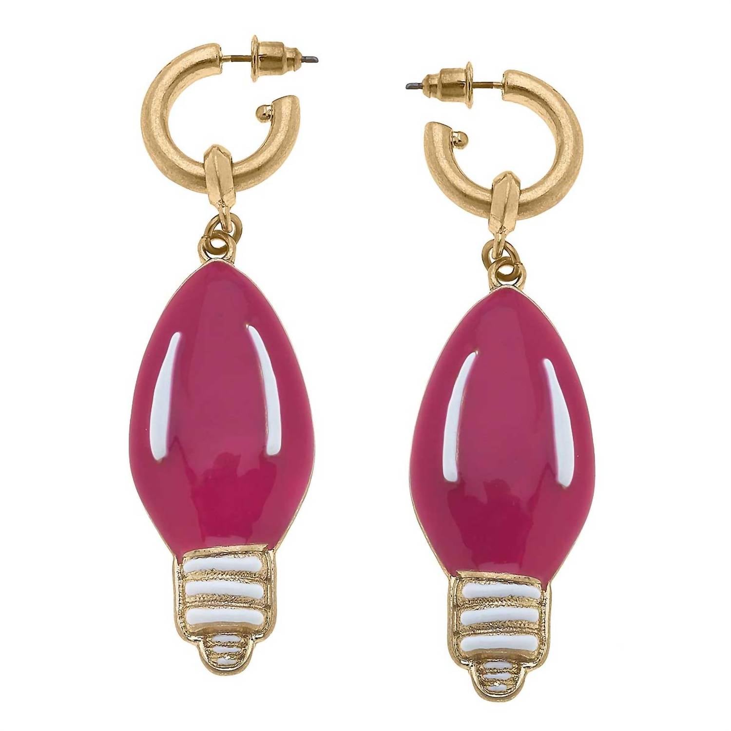 Women's Noelle Light Bulb Earrings In Pink/white