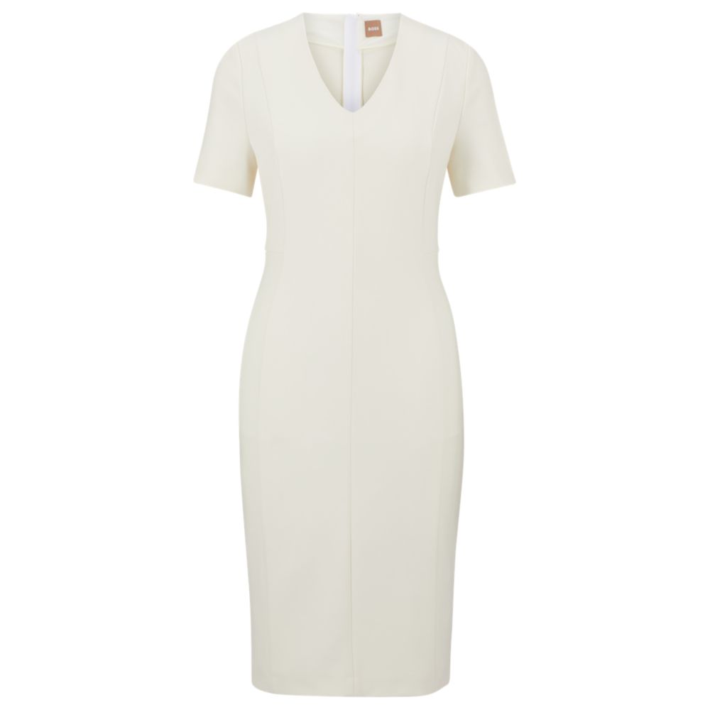 Slim-fit business dress in stretch fabric