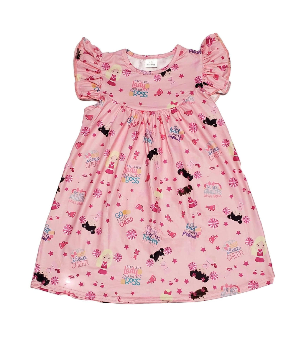 Cheer Milk Silk Flutter Dress