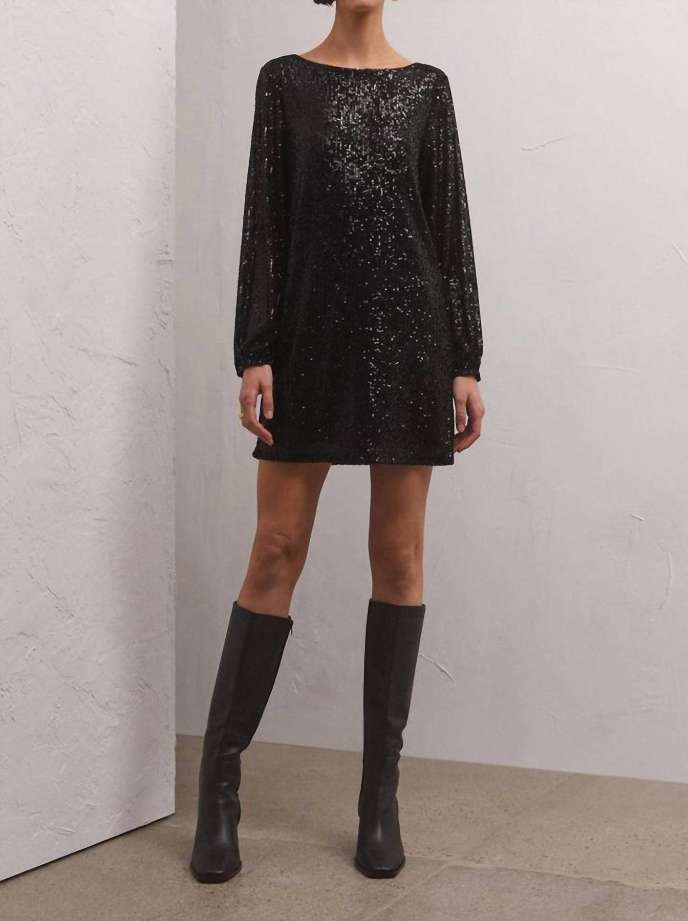 Andromeda Sequin Mini Dress In Black 7270259621948