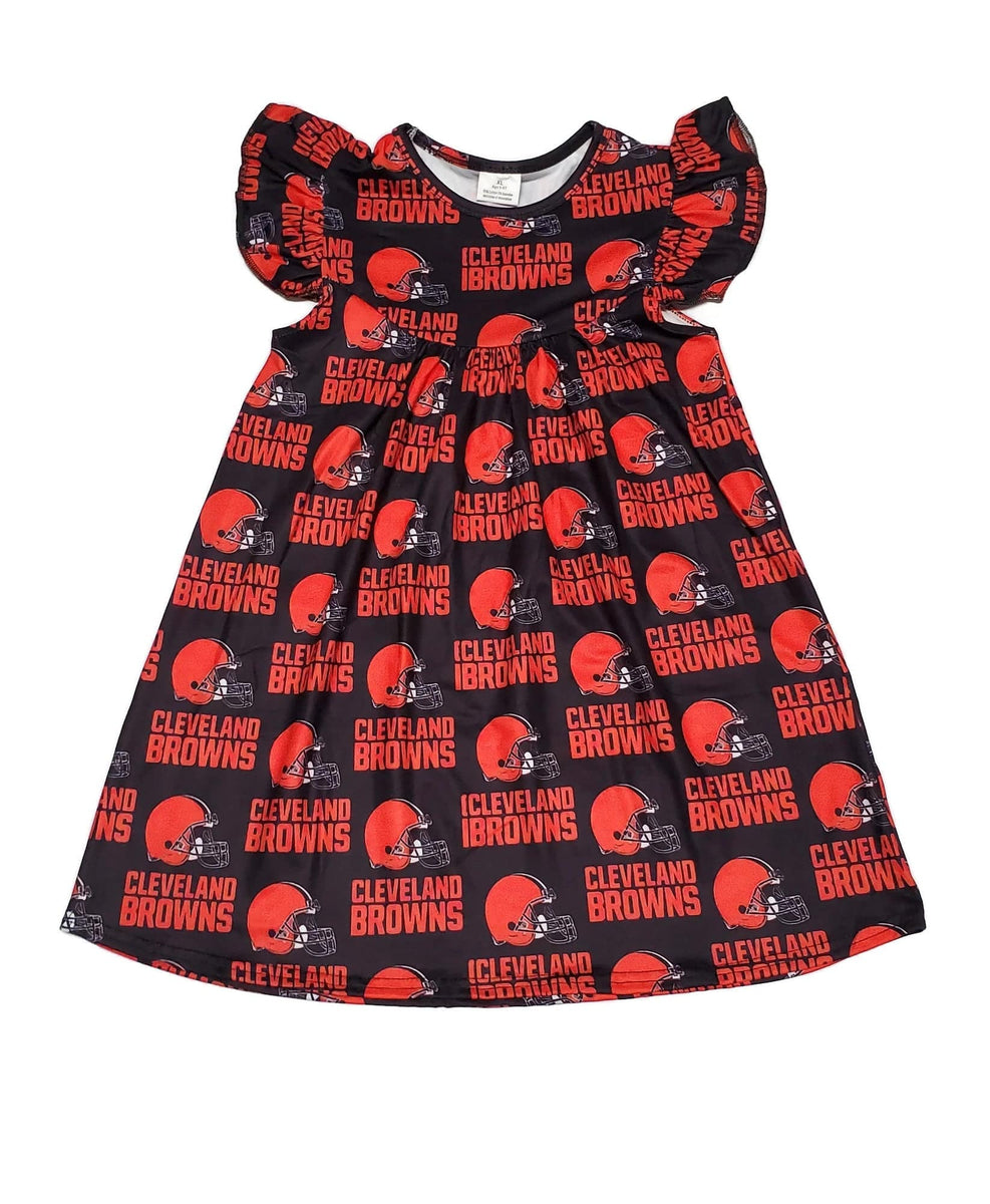 Cleveland Browns Milk Silk Flutter Dress