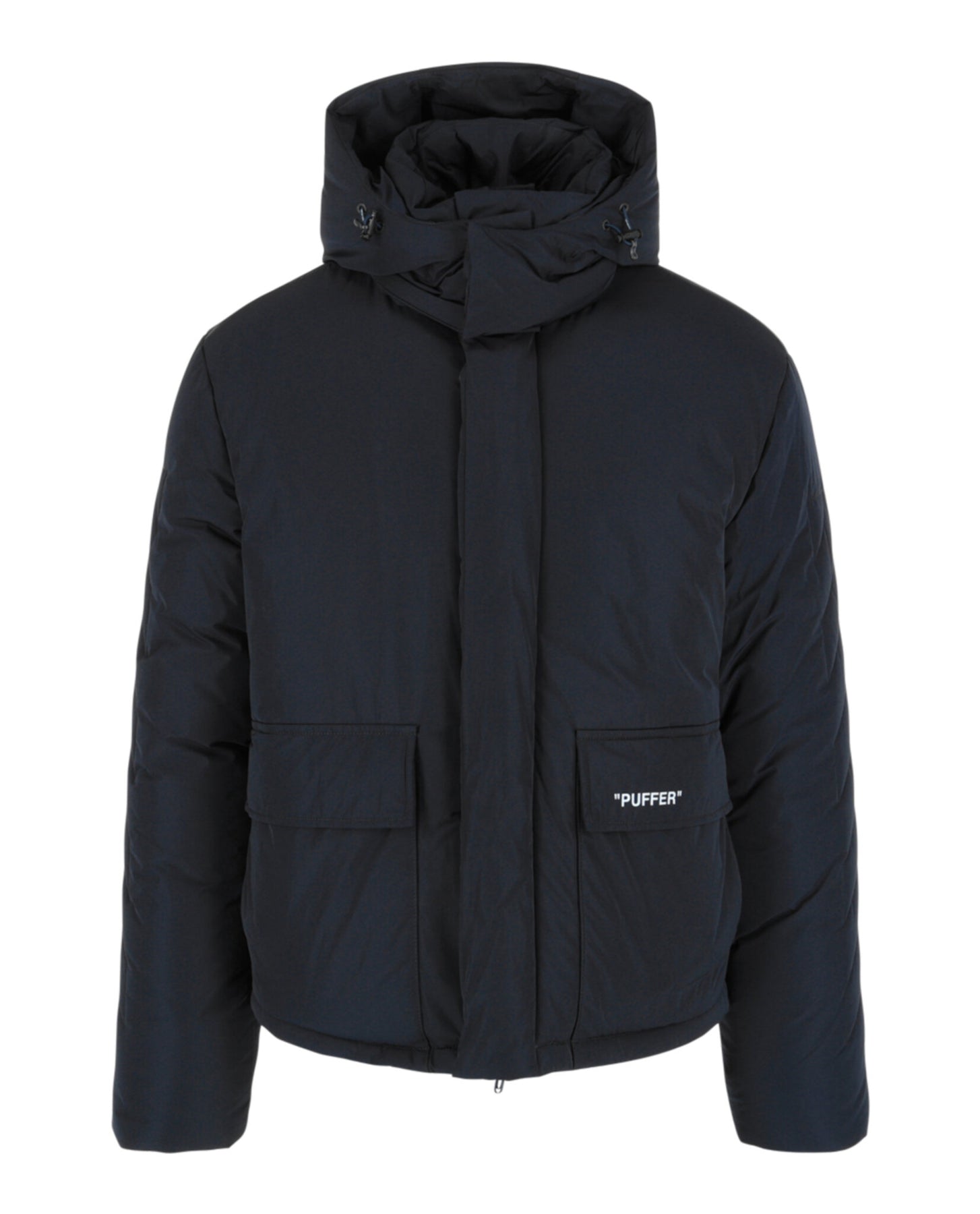 Outline Diag Quote Puffer Jacket