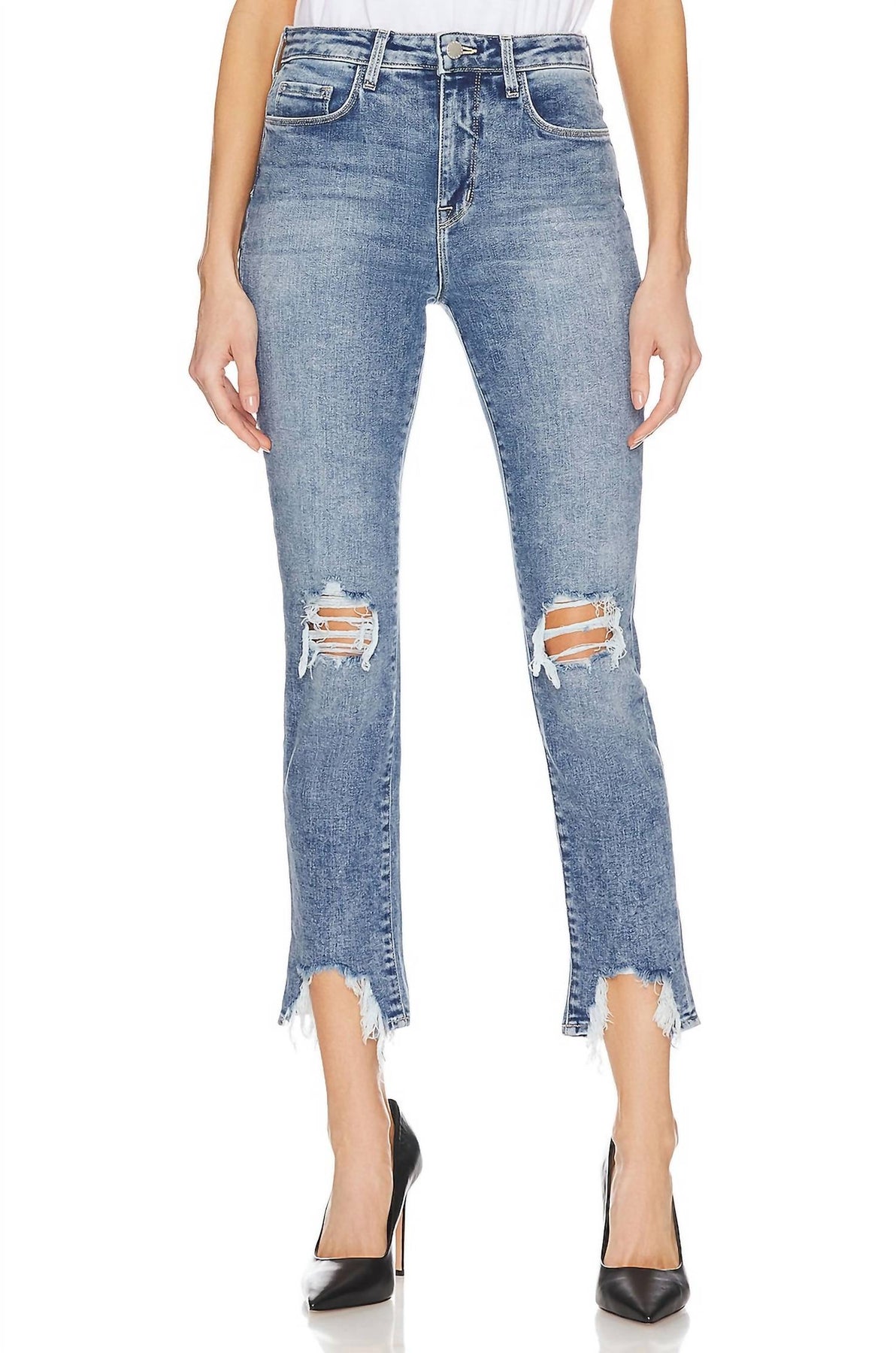 High Line High Rise Skinny Jean In Sodalite Destruct