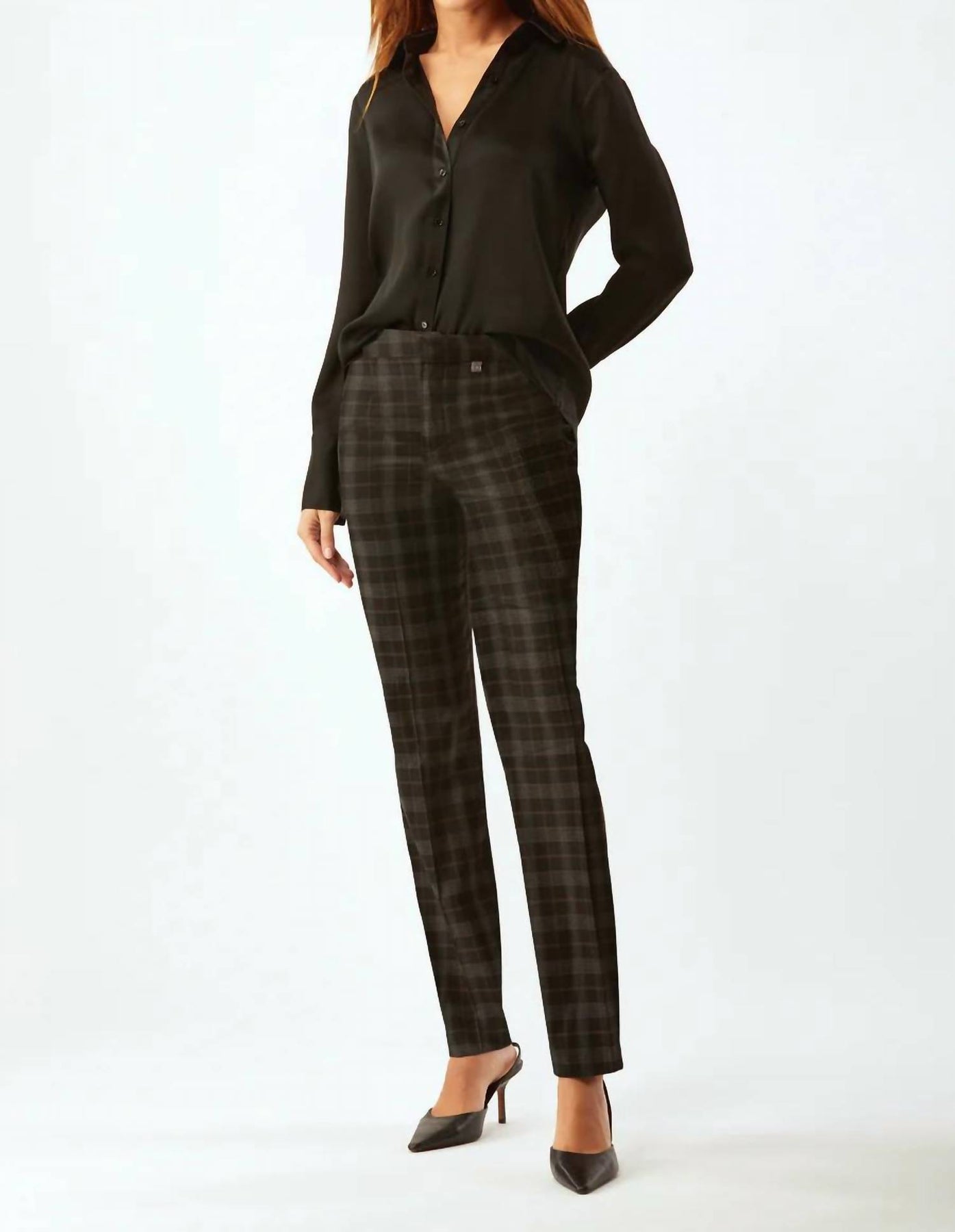 Women's New Houston Classic Trouser In Black Plaid 7268657233980
