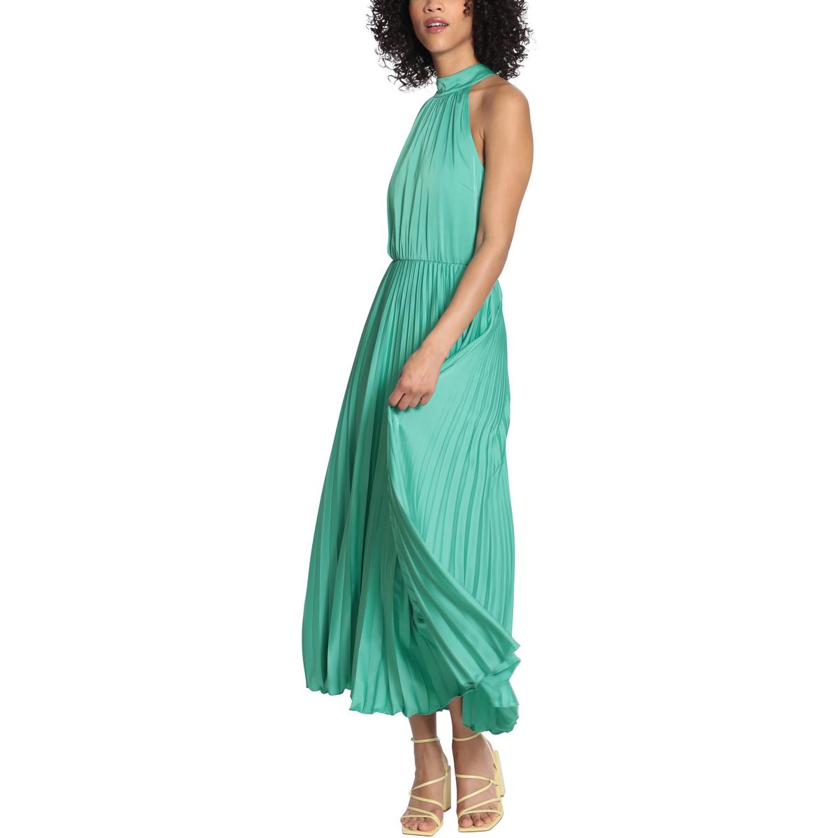 Halter Mock Neck Midi Dress