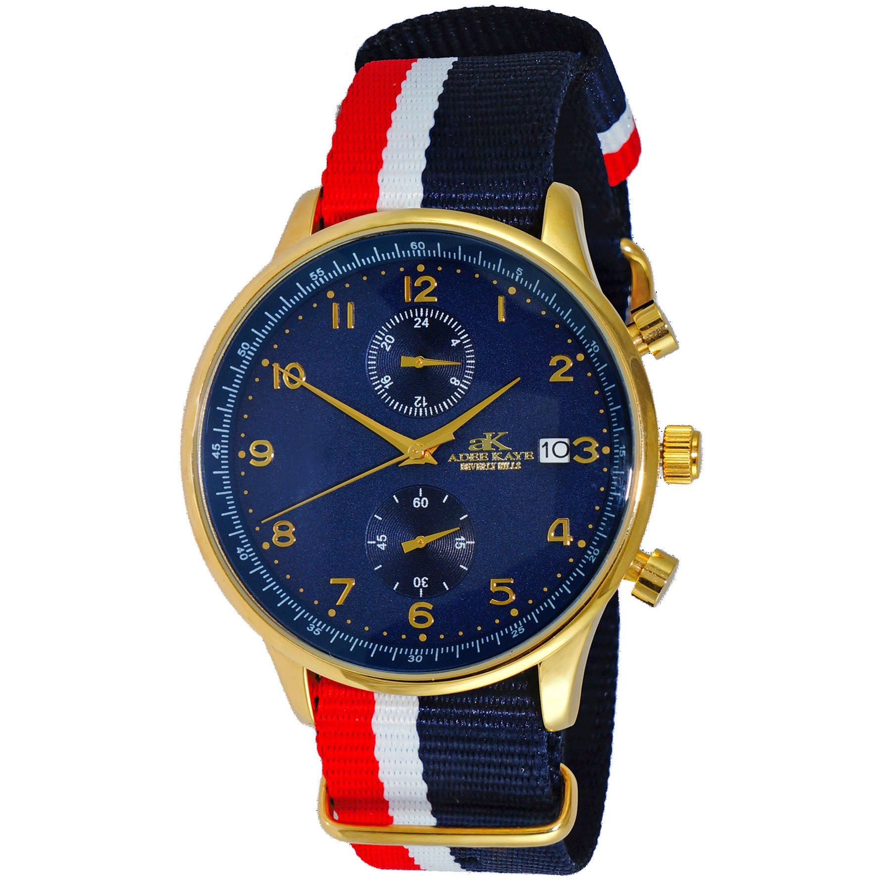 Adee Kaye Men's Maze Blue Dial Watch