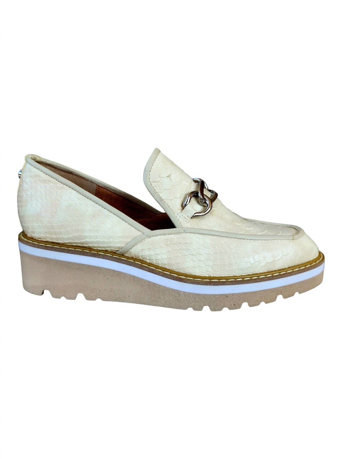 Women's Tabitha Wedge Loafers In Oyster 7742608146492