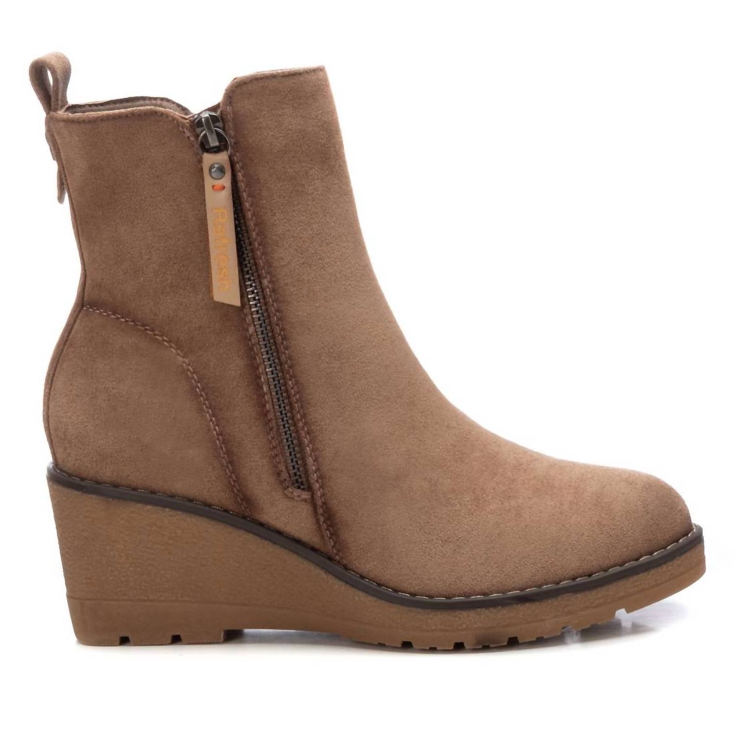 Women's Suede Booties In Taupe 7802199965756