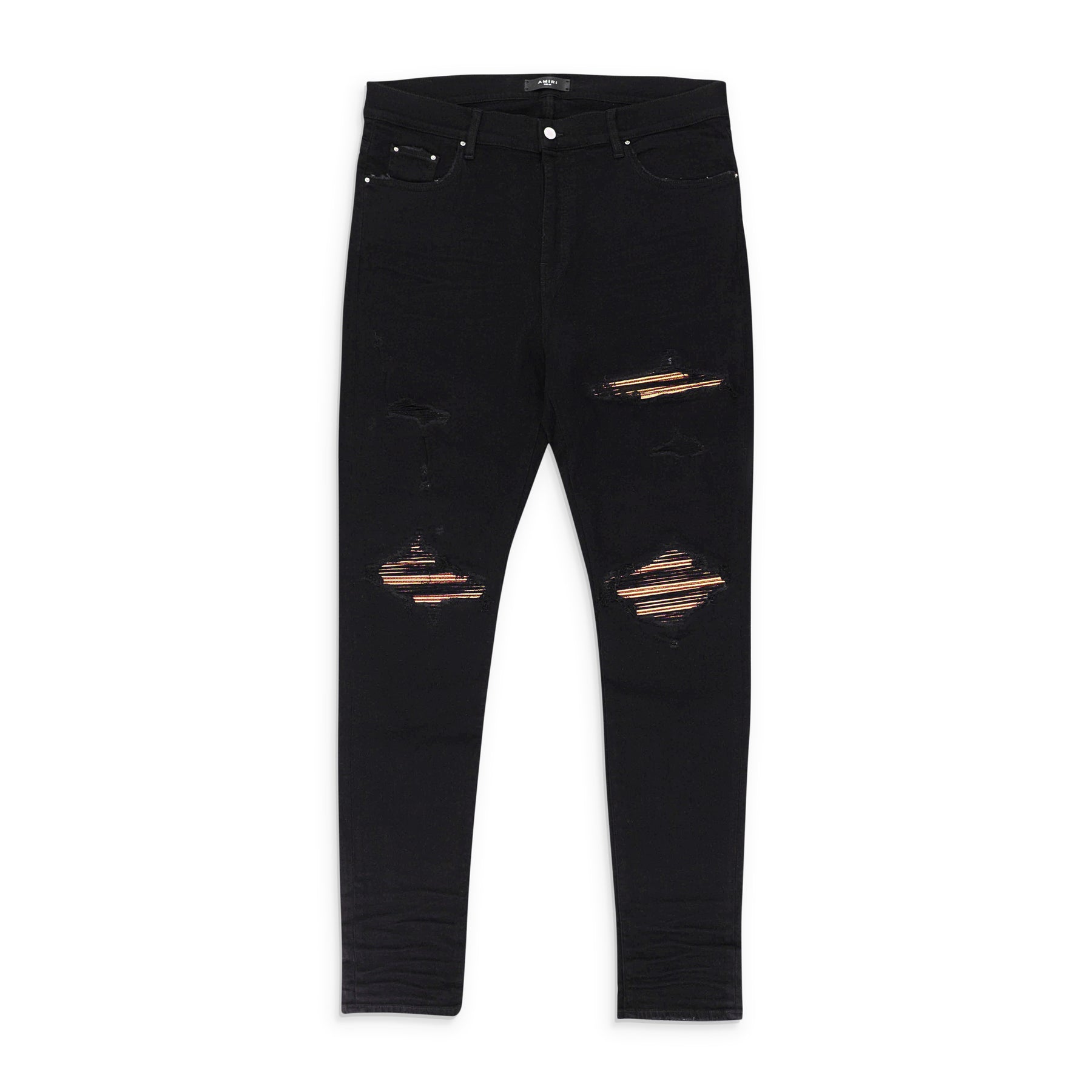AMIRI MX1 BLACK GOLD SKINNY JEANS 7801495846972