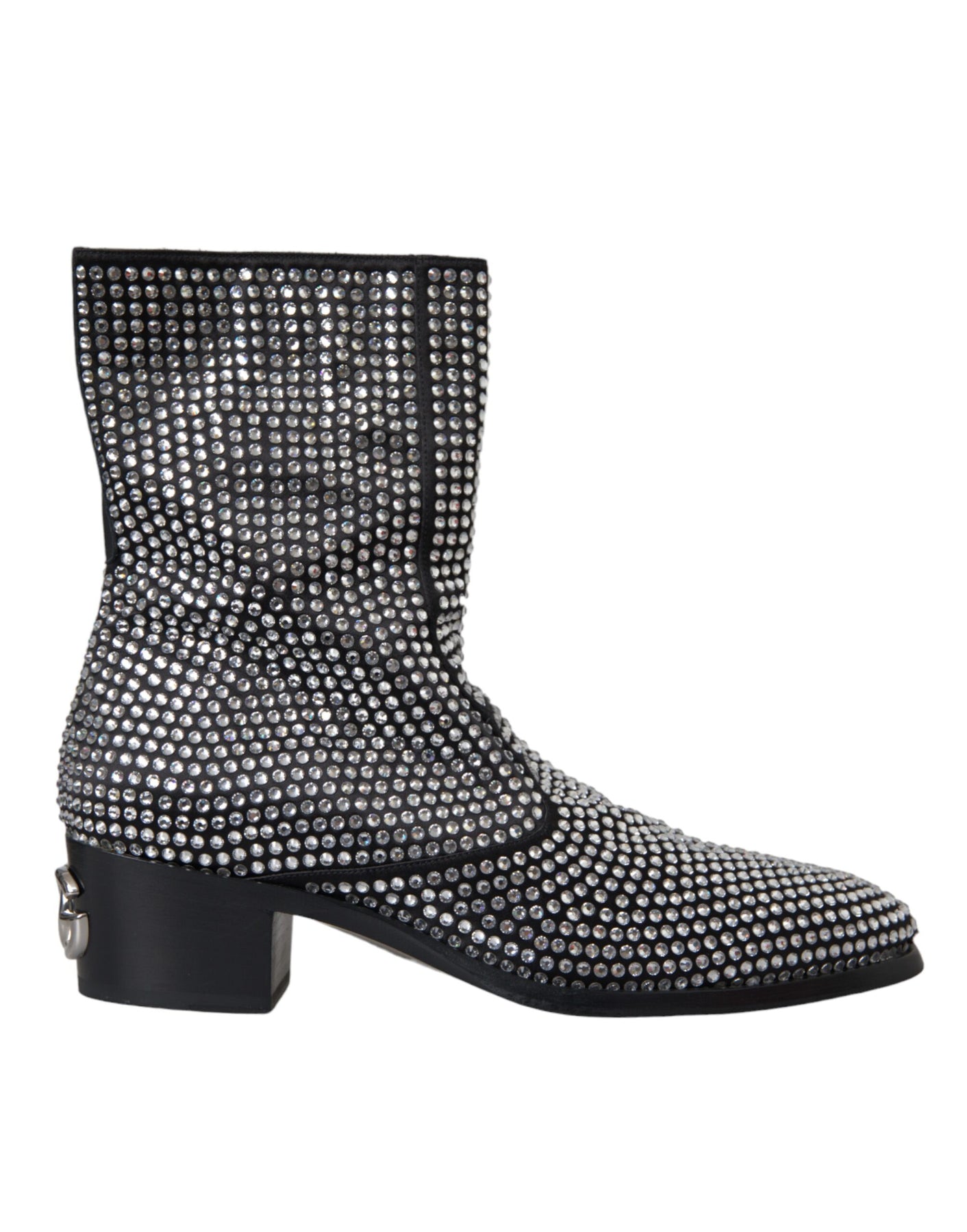 Dolce & Gabbana Rhinestone Crystal Chelsea Boots Men's Shoes (Pre-Owned)
