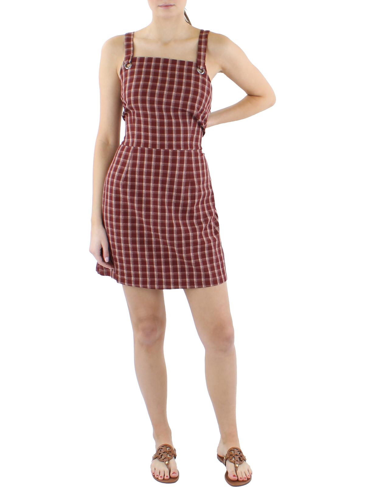 Juniors Womens Woven Jumper Mini Dress 7257000509500