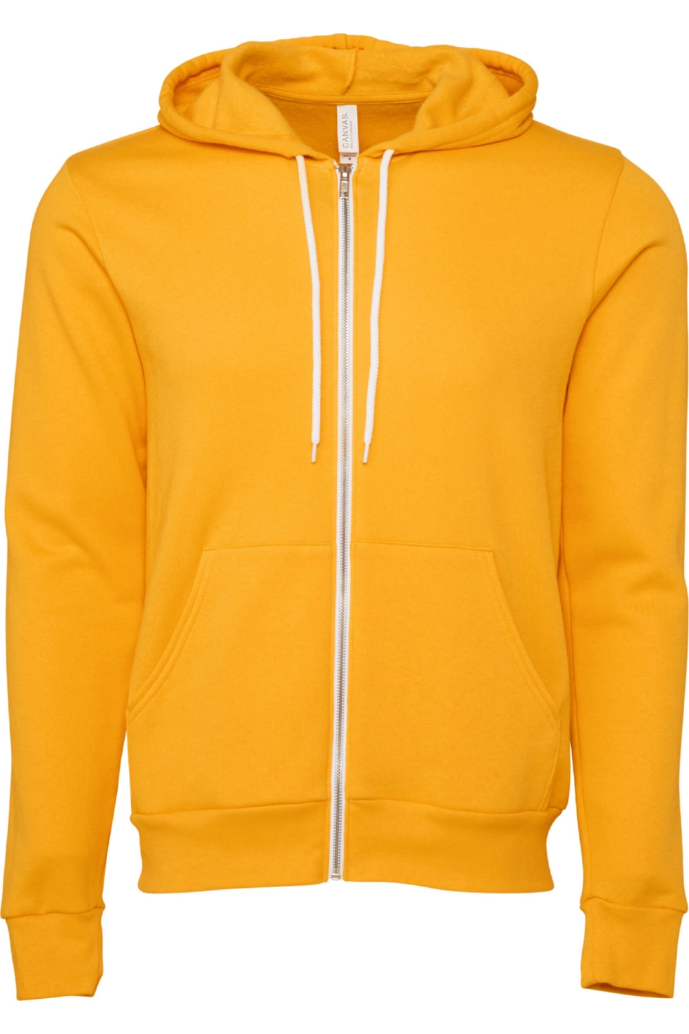 Canvas Unisex Zip-up Polycotton Fleece Hooded Sweatshirt / Hoodie 7823560507452