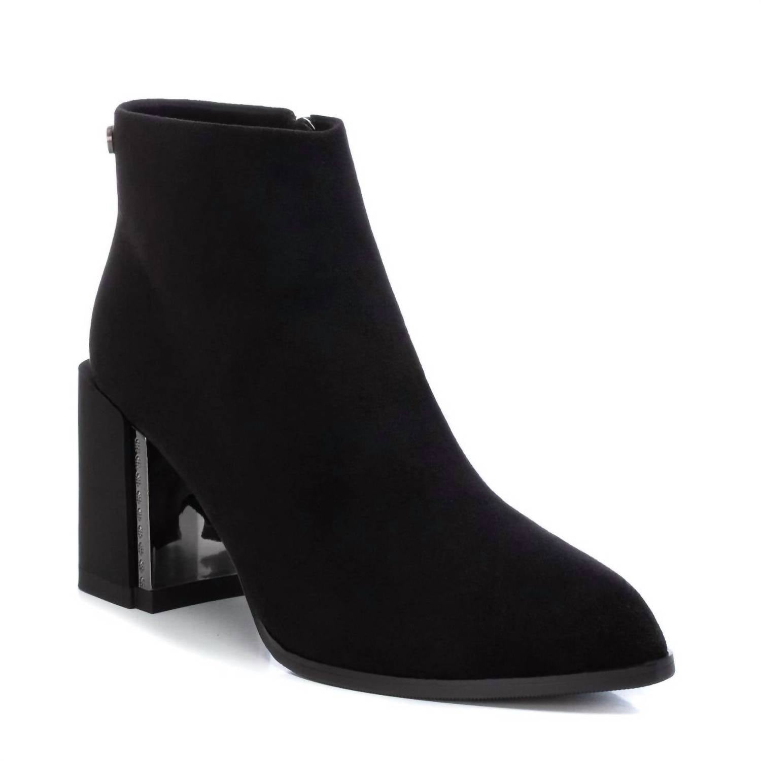 Women's Suede Dress Booties In Black 7661256474684