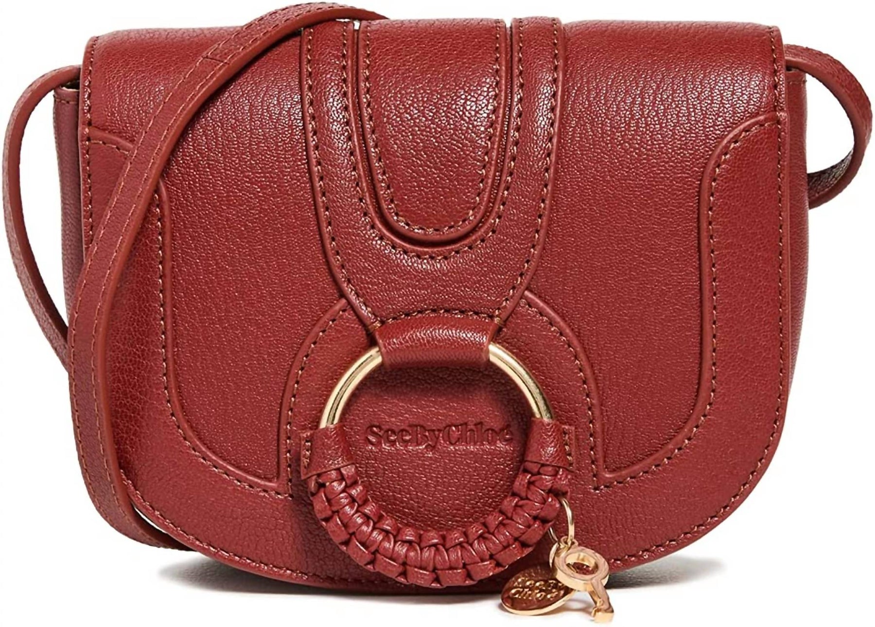 Hana Mini Saddle Bag In Reddish Brown