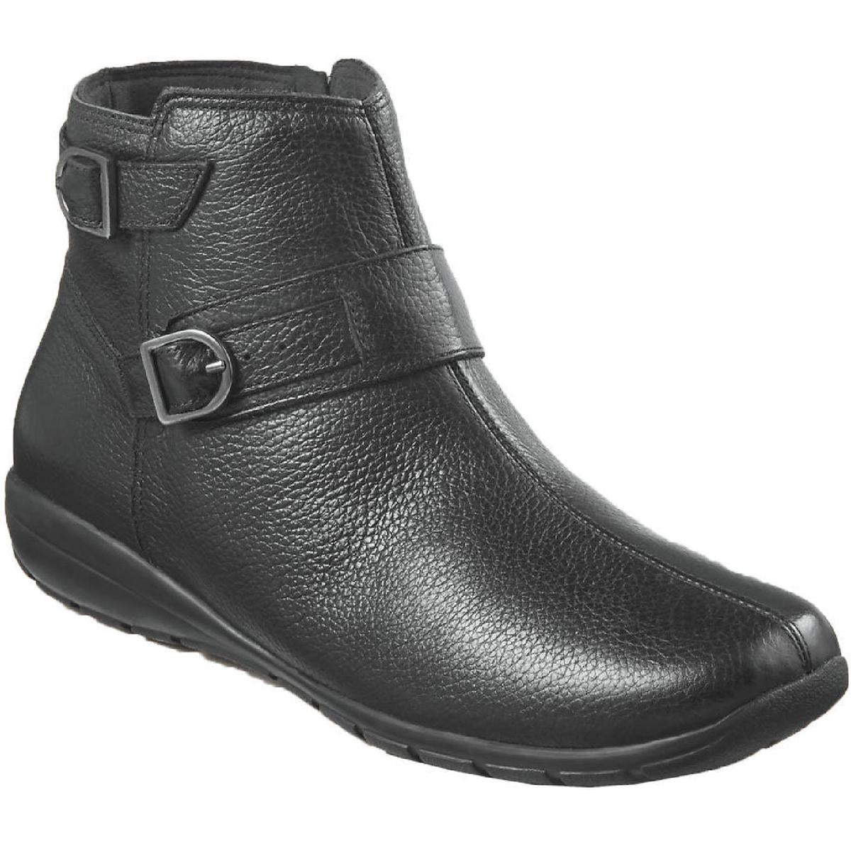 Aurelia Zipper Round Toe Ankle Boots