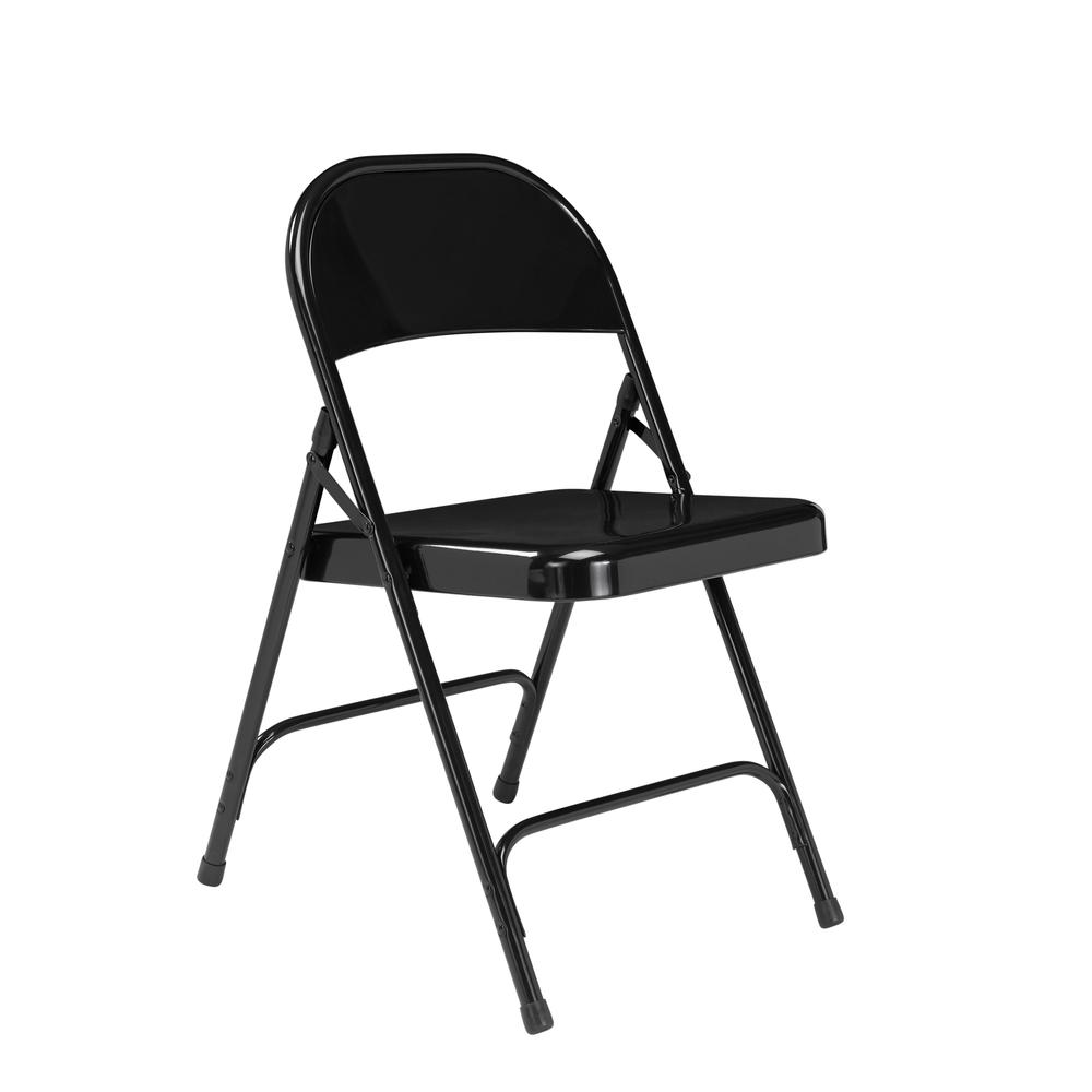 NPS 50 Series All-Steel Folding Chair, Black (Pack of 4)
