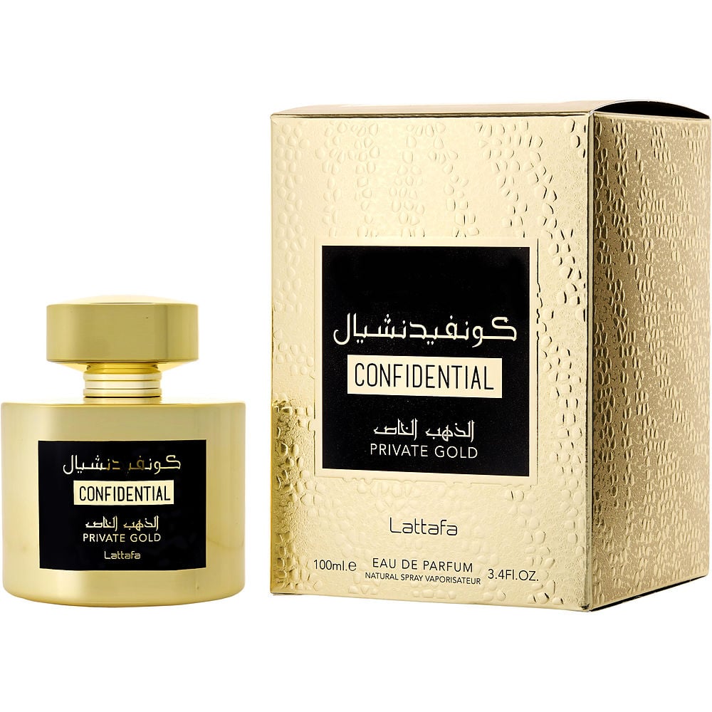 Lattafa Confidential Private Gold By Lattafa Eau De Parfum Spray 3.4 Oz Women 7808542801980