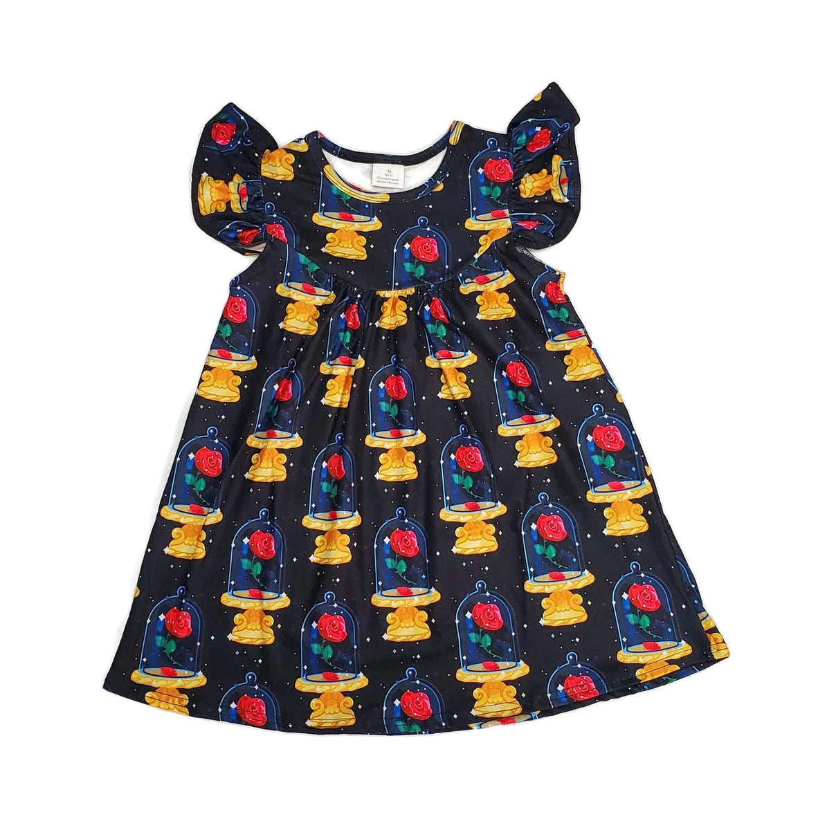 Enchanted Rose Milk Silk Flutter Dress