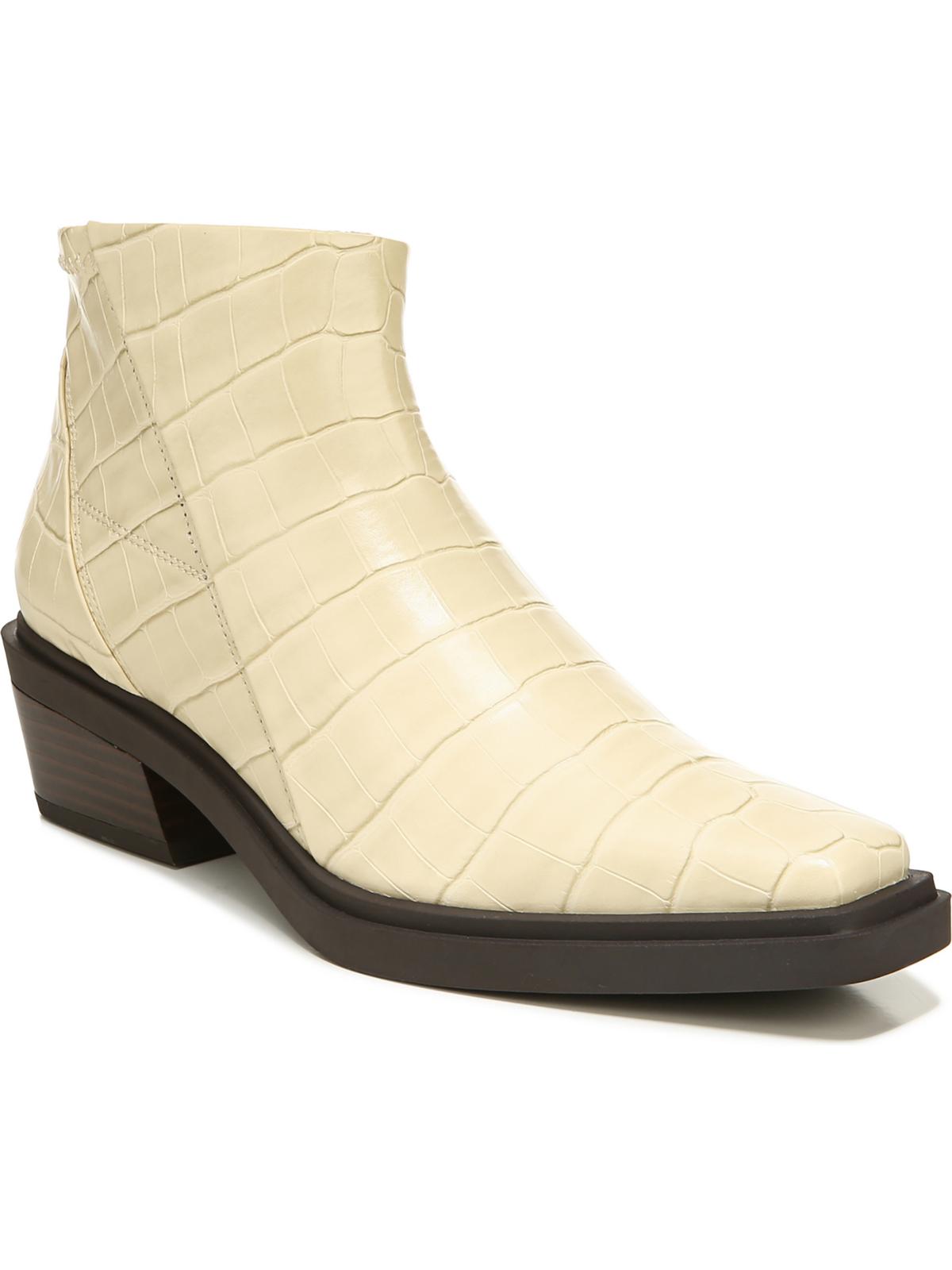 Fina Womens Faux Leather Square Toe Ankle Boots 7266581512252