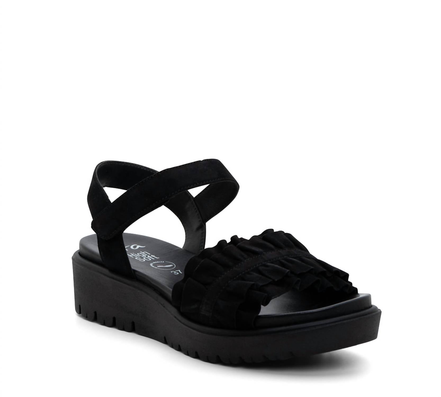 Women's Benton High Soft Sandal In Black 7760593944636