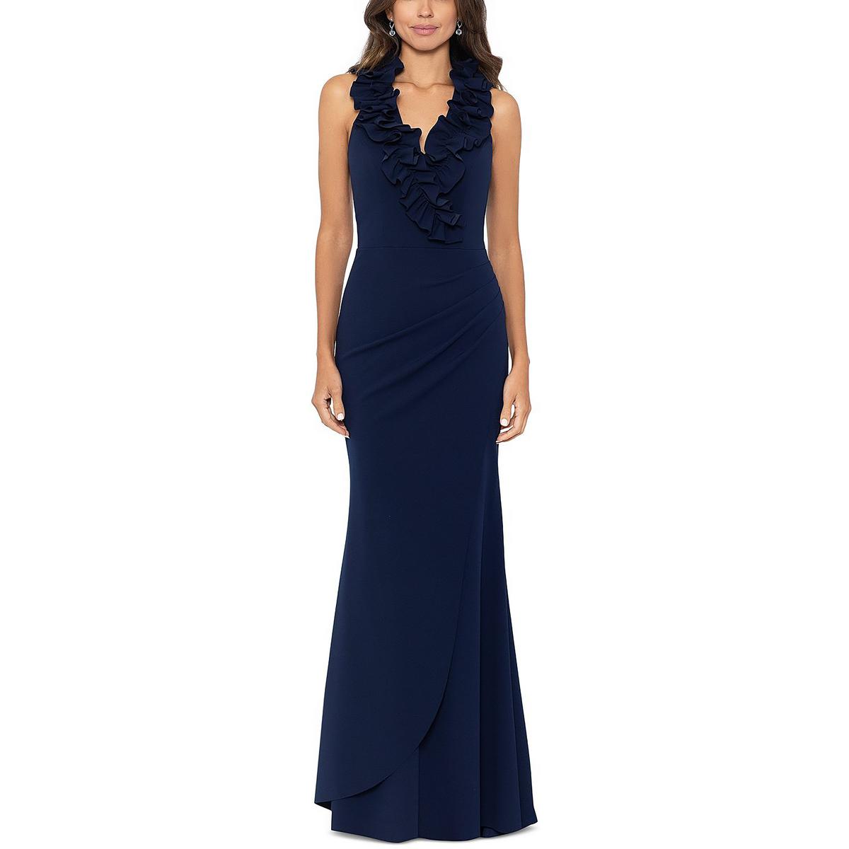 Ruffled Long Evening Dress